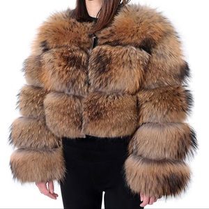 AMAZING REAL FOX FUR COAT